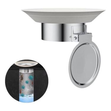 Imagem de Ralo Anti Odor Sifão Aço Inox Borracha De Vedação Insetos