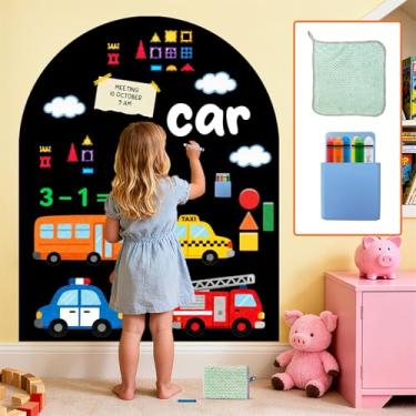 Imagem de Adesivo de parede magnético grande 78 x 99 cm adesivos de parede com arco magnético preto ímã negro adesivos ímã autoadesivo papel de parede adesivo de quadro magnético para quarto de crianças sala de