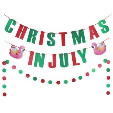 Imagem de Banner MAGQOO: Natal em julho, vermelho, verde, glitter