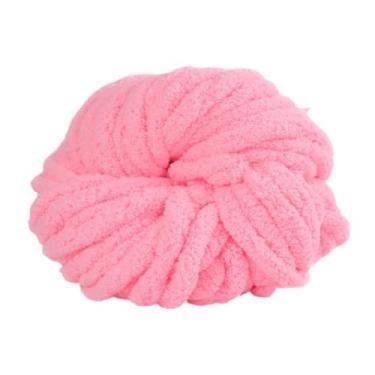 Imagem de Fancyes Fios de lã grossos para tricô com os braços, ideais para fazer almofadas, tapetes, camas para animais de estimação, mantas e cobertores de tricô, Rosa