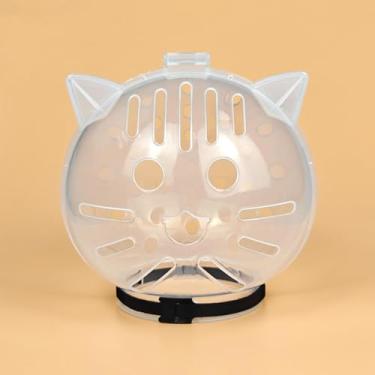 Imagem de Generic Focinheira transparente respirável anti-arranhões e anti-mastigação para gatos, ideal para higiene diária, corte de unhas, adestramento e viagens, L