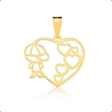 Imagem de Cordão Feminino Ouro 18k 45cm Com Pingente Menino - Dreamfactoryjóias