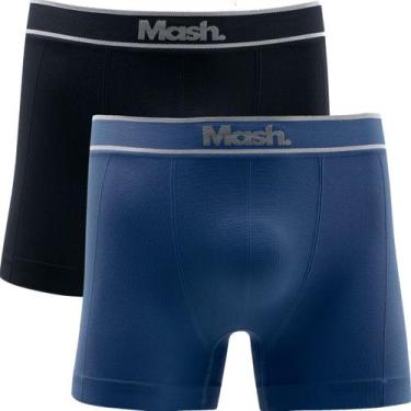 Imagem de Kit Com 2 Cuecas Boxer Em Microfibra Mash Sem Costura Masculina Box Co