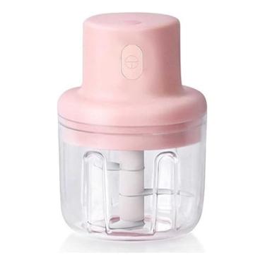 Imagem de Mini Processador Elétrico Triturador de Alimentos - Ideal para Cebola, Alho e Legumes, Compacto, Fácil de Usar e Limpar, Perfeito para Cozinha Caseira