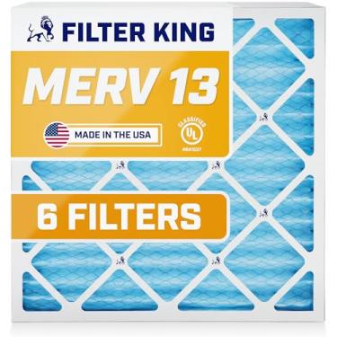 Imagem de Filter King Filtro de ar 15 x 15 x 1 | Pacote com 6 | Filtros de forno A/C plissados MERV 13 HVAC | Feito nos EUA | Tamanho real: 38 x 38 x 1,90 cm