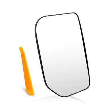 Imagem de Vidro espelhado lado esquerdo do motorista externo adequado para Toyota FJ Cruiser 2007-2014, espelho retrovisor convexo não aquecido, lente grande angular de alta clareza com ferramenta de