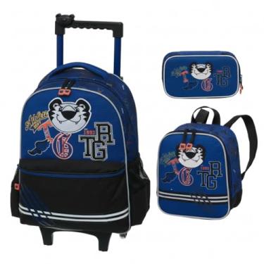 Imagem de KIT ESCOLAR TIGOR T.TIGRE VARSITY: BOLSA CARRINHO COM ALÇA, LANCHEIRA 100% ORIGINAL