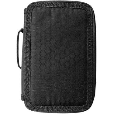 Imagem de Estojo Escolar Triplo com 3 Compartimentos, Zíper Reforçado, Alça de Mão e Alta Capacidade – Porta Lápis Preto (Preto)