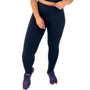 Imagem de Calça Legging Suplex Flenelada Fitness Feminina Skinny Alta-Feminino