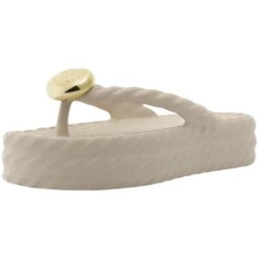 Imagem de Tamanco Feminino Anabela Peça Dourado Elegante Brizza Arezzo-Feminino