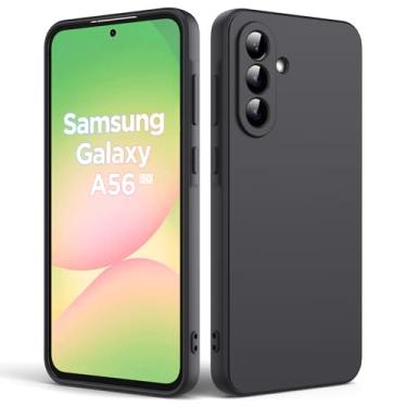 Imagem de Capa de telefone de cor sólida para Samsung Galaxy A36 5G, capa ultrafina de TPU à prova de choque, capa de telefone macia resistente a quedas, preta