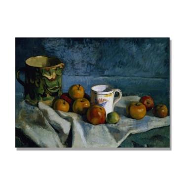 Imagem de Arte em tela vintage de frutas mortas, pintura clássica de cozinha country, decoração de parede de casa de fazenda quente para sala de jantar e cozinha. B62. 70 x 98 cm - 27,5 x 38,6 pol. Somente tela