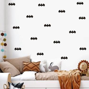 Imagem de adesivo de parede batman heróis morcego decoração quarto sala brinqued