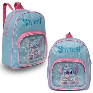 Imagem de Mochila Infantil Pequena Estampa Stitch Costas Reforçada - Plike