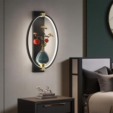 Imagem de OUFULA Contemporânea Lâmpada de parede LED Chinês Criativo Sala Quarto Estudo Villa Hotel Casa de Chá Corredor Escadas Luz (Estilo 8)