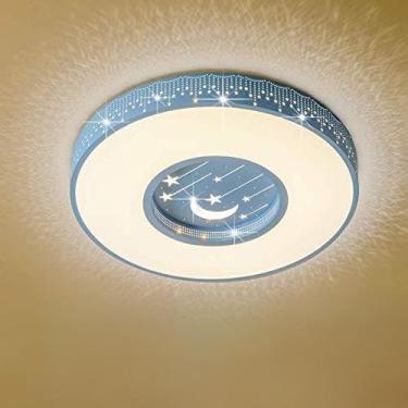Imagem de Luminária de teto LED ultrafina de 5 cm, dimerizável, criativa, para quarto infantil, quarto de menina e menino, sala de estar, luminária de teto romântica de desenho animado simples, luz tr