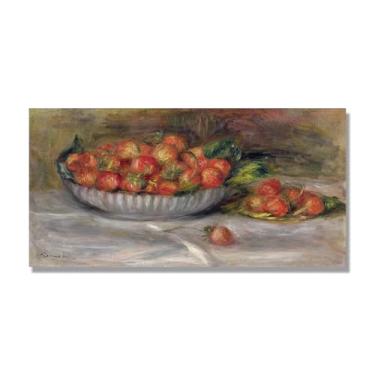 Imagem de Arte em tela vintage de frutas mortas, pintura clássica de cozinha country, decoração de parede de casa de fazenda quente para sala de jantar e cozinha. C64. 75 x 150 cm - 29,5 x 59,0 pol. Somente