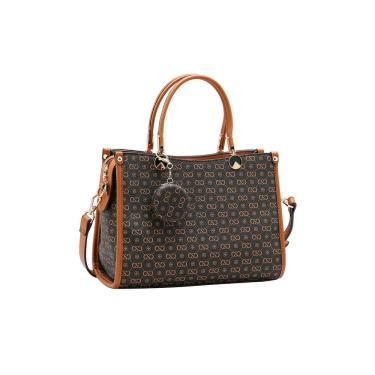 Imagem de Bolsa Feminina Chenson Monograma Elegance - Alça de Mão - Café 3485410