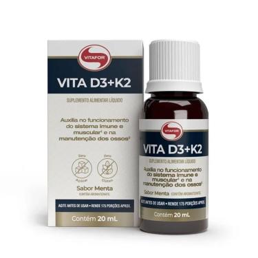 Imagem de Vita D3 + K2 - 20ml Menta - Vitafor-Unissex