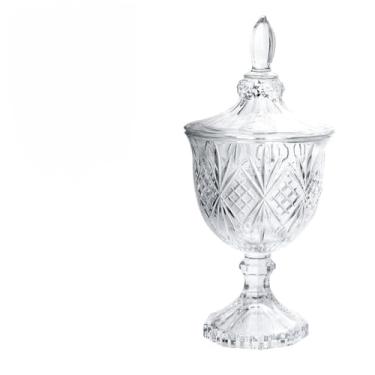 Imagem de Bomboniere de Vidro com Pé e Tampa Ottawa Ambar 470ml 24,5x11,5cm de Ø(Transparente)