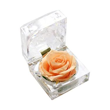 Imagem de Flor de Rosa Real Preservada em Caixa Transparente com Cheiro Eterno Forever Presente para Mulheres Presentes Dia das Mães dos Namorados Romântico Casamento Festa Casa Festivais Aniversário Véspera