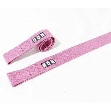 Imagem de Par de luva fita strap para musculação e levantamento NOGUE, Rosabb