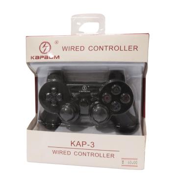 Imagem de Controle de Video Game com fio USB para PST3 KAP-3 Preto KAPBOM