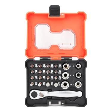 Imagem de AUNMAS Conjunto de Chave de Soquete de 23 Peças, Aço S2 Com Chave de Catraca de 72 Dentes, Perfeito para Reparos de Automóveis e Projetos Domésticos