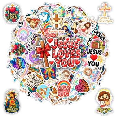 Imagem de BETANAS Pacote de adesivos de fé cristã com 100 peças, folhas impermeáveis de vinil com citação de oração, decalques florais de arco-íris com pomba cruzada, carro, laptop, garrafa de água, capacete