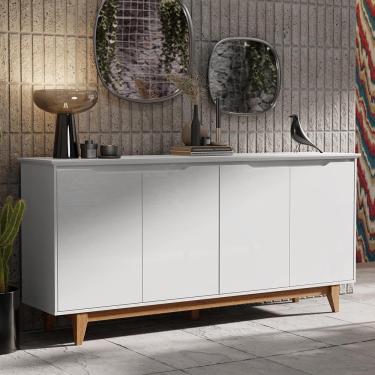 Imagem de Aparador Buffet 4 Quatro Portas Mdf Moderno Prático Flow