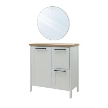 Imagem de Aparador Buffet Ditália Com Tampo + Espelho Bn-01 Cinza