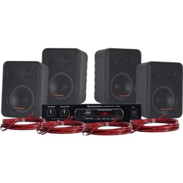 Imagem de Kit Som Ambiente 400W Musical Ambience 4000 V2 Preto Hayonik