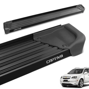 Imagem de Estribo Lateral Captiva 2008 a 2017 Aluminio Preto A3