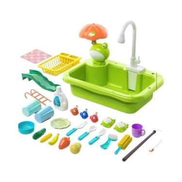 Imagem de Pia De Cozinha De Brinquedo Elétrica Para Crianças, Lava-Louças Educac