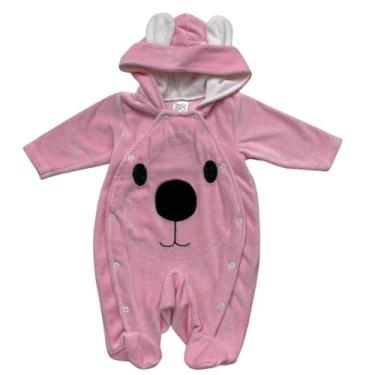 Imagem de Macacao bebe quentinho - MULEKA SAPEKA, Rosa, G - 8 a 11 meses