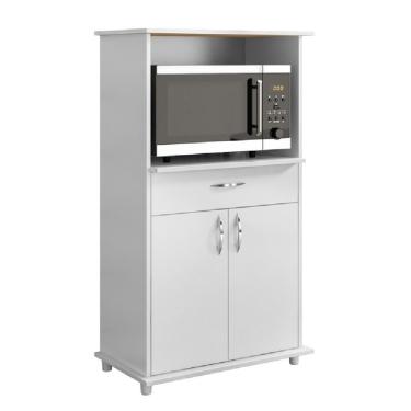 Imagem de Armário Balcão P/ Cozinha Multiuso 2 Portas Gaveta Branco