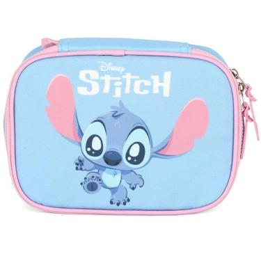Imagem de Estojo BOX Escolar STITCH Disney Azul Luxcel