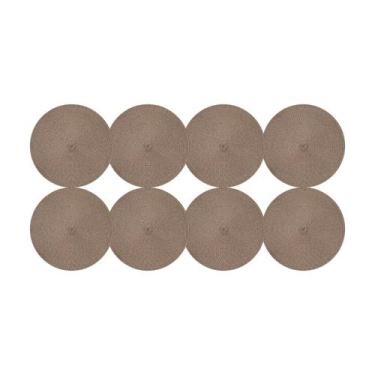 Imagem de Jogo Americano Taupe 37cm Kit 8 Rafimex