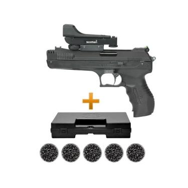 Imagem de Pistola Pressão Beeman 2006 P17 5,5 Red Dot 5lt Chumbo Case