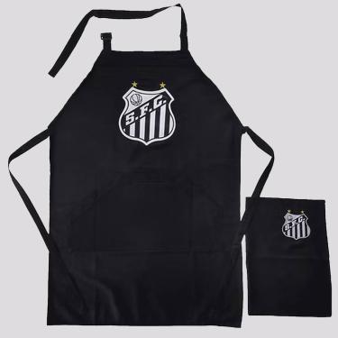 Imagem de Avental Santos Churrasqueiro Premium Preto-Unissex