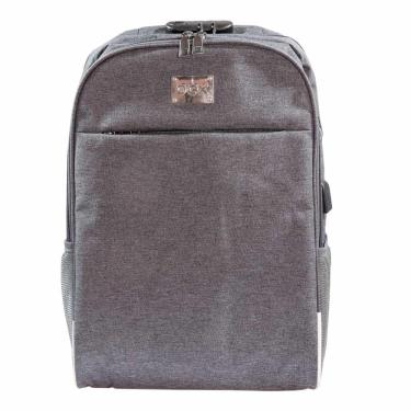 Imagem de Mochila com cadeado Notebook 15,6" Safety BK108 Cinza OEX