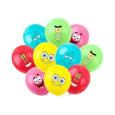 Imagem de Balões De Aniversário Do Bob Esponja Para Chá De Bebê, Látex Híbrido P