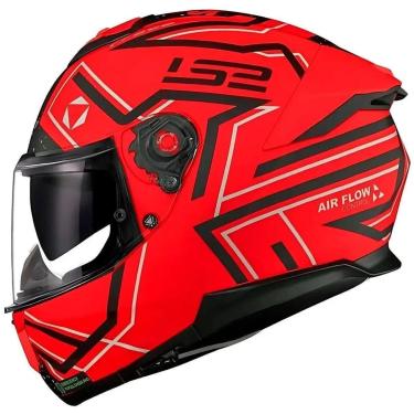 Imagem de Capacete LS2 Stream 2 FF808 Maze Preto Laranja Fosco Unissex-Unissex