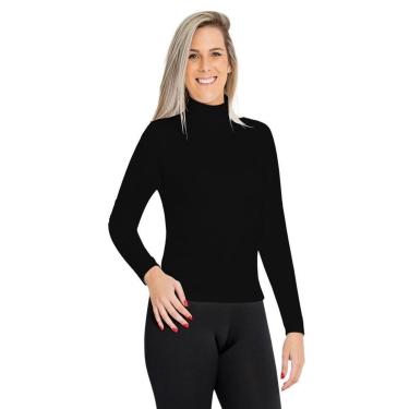 Imagem de Camisa Térmica Segunda Pele RT Frio Extremo Feminina Gola Alta Viagem Moto Lazer 250g-Feminino