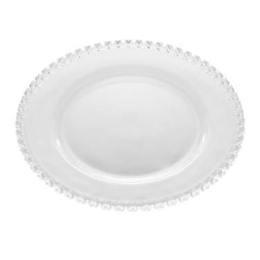 Imagem de Prato para Sobremesa Lyor Coração de Cristal Incolor 20cm