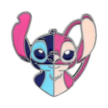 Imagem de Broche Esmaltado Colorido Stitch E Angel Da Disney - Série Lilo & Stit