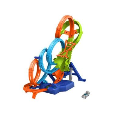 Imagem de Pista Action Hot Wheels Voltas e Colisões - Desafiadoras Mattel