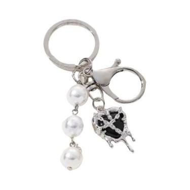 Imagem de Chaveiro Feminino Y2K Com Coração, Borboleta E Estrela Em Esmalte Prat