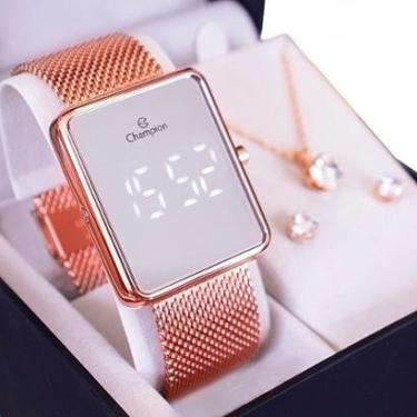 Imagem de Relógio Feminino Champion Digital Espelhado Rosé CH40080Z-Feminino