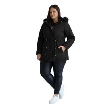 Imagem de Jaqueta ParKa Sarja Peluciada Com Capuz Removivel Plus Size-Feminino